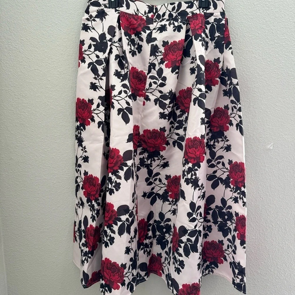 SHEIN Classy Boxy Pleated Floral Midi Skirt Size XL - Picture 7 of 9